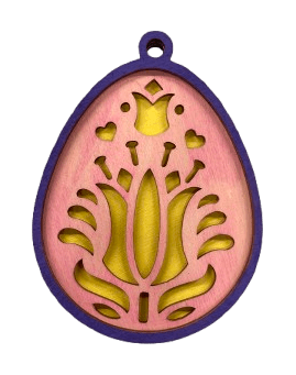 Easter 3D Laser Cut Ornament – Baltic Birch Wood Craft Supplies | DIY Wood Ornament Kit ES21 - The Wood Shape Store