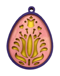 Easter 3D Laser Cut Ornament – Baltic Birch Wood Craft Supplies | DIY Wood Ornament Kit ES21 - The Wood Shape Store