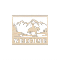 Cowboy Wood Craft Shape - Laser Cut Baltic Birch Unfinished DIY Wood Art Supplies SGN11 - The Wood Shape Store