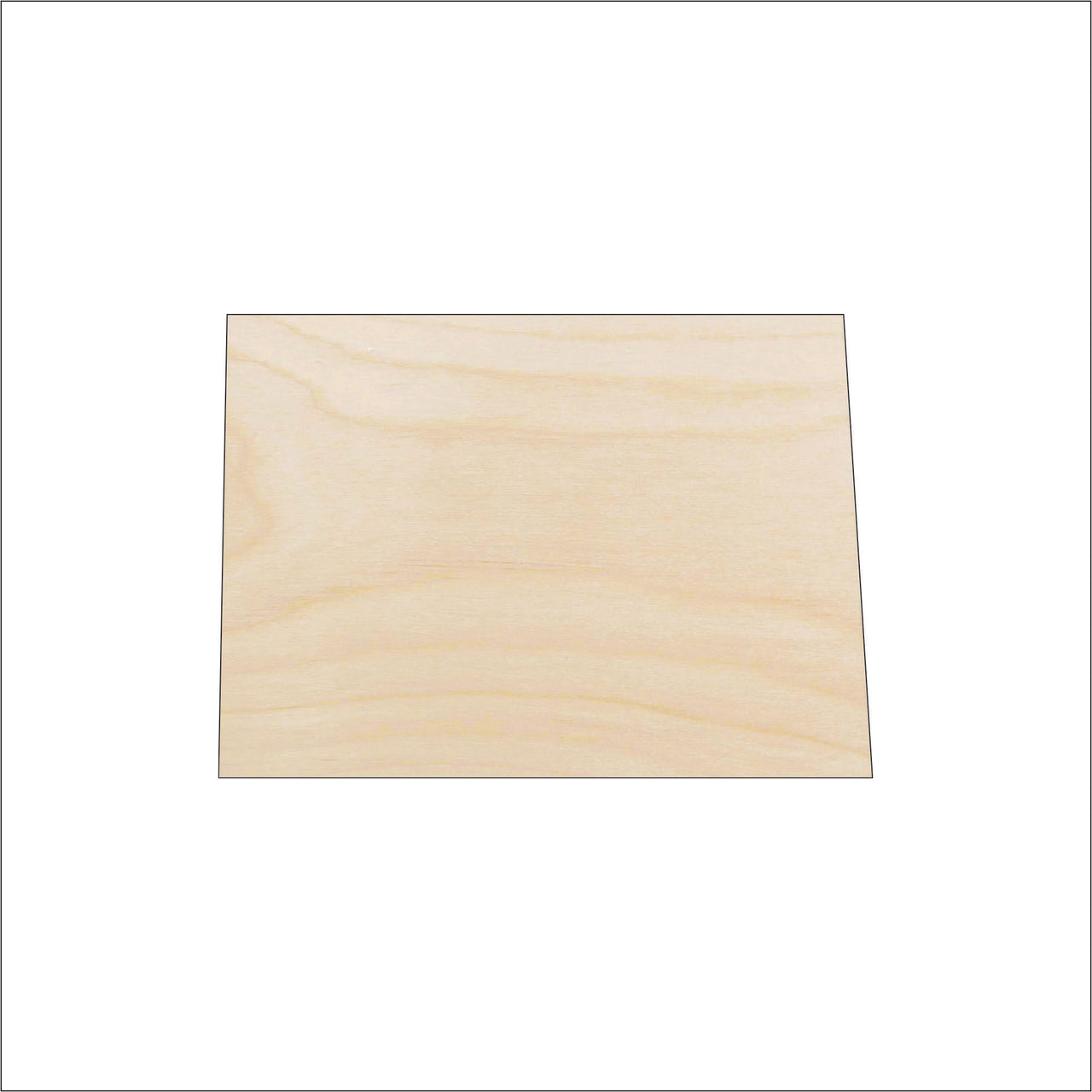 Wyoming Wood Craft Shape - Laser Cut Baltic Birch Unfinished DIY Wood Art Supplies STAT48 - The Wood Shape Store