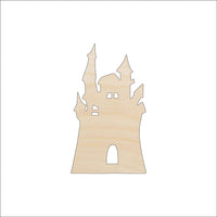 Haunted Castle Wood Craft Shape - Laser Cut Baltic Birch Unfinished DIY Wood Art Supplies FAL61 - The Wood Shape Store