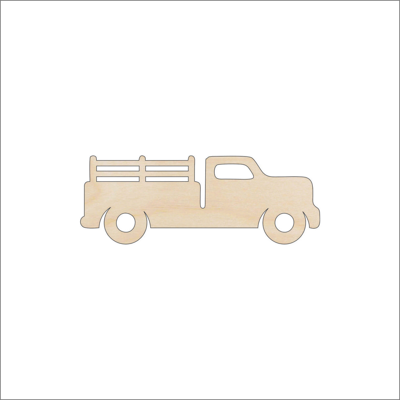 Truck Wood Craft Shape - Laser Cut Baltic Birch Unfinished DIY Wood Art Supplies CAR108 - The Wood Shape Store