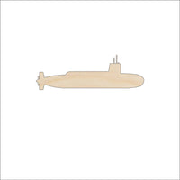 Submarine Wood Craft Shape - Laser Cut Baltic Birch Unfinished DIY Wood Art Supplies BOT29 - The Wood Shape Store