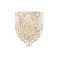 Banner - Wood Craft Shape - Laser Cut Baltic Birch Unfinished DIY Wood Art Supplies BNR17 - The Wood Shape Store