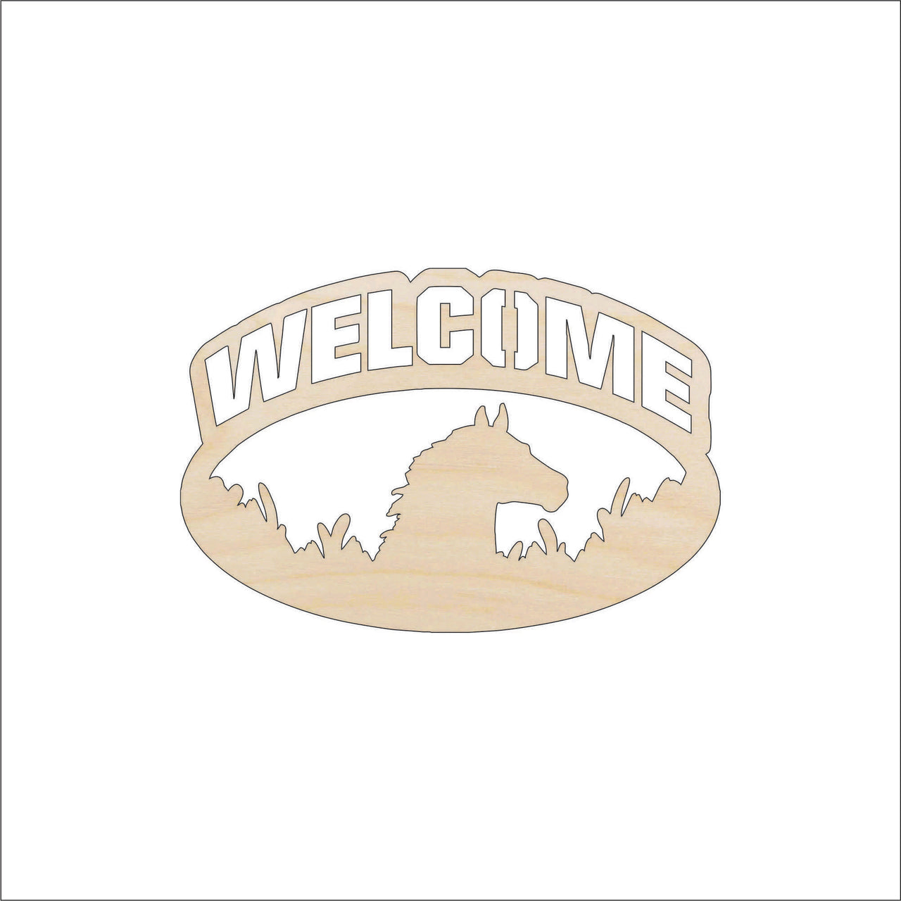 Horse Wood Craft Shape - Laser Cut Baltic Birch Unfinished DIY Wood Art Supplies SGN42 - The Wood Shape Store