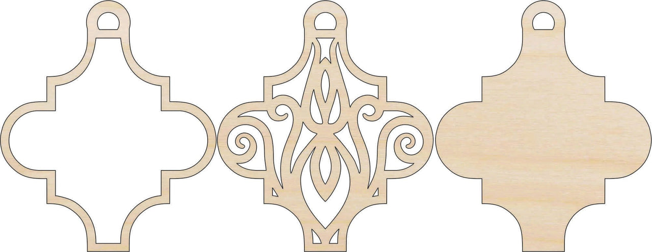 3D Laser Cut Ornament – Baltic Birch Wood Craft Supplies | DIY Wood Ornament Kit DS13 - The Wood Shape Store