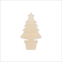 Tree Wood Craft Shape - Laser Cut Baltic Birch Unfinished DIY Wood Art Supplies XMS182 - The Wood Shape Store