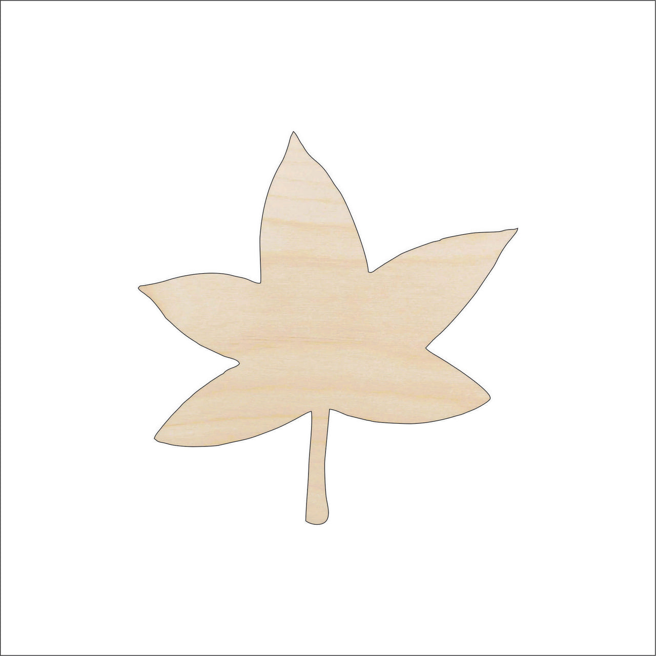 Leaf Wood Craft Shape - Laser Cut Baltic Birch Unfinished DIY Wood Art Supplies LEF10 - The Wood Shape Store
