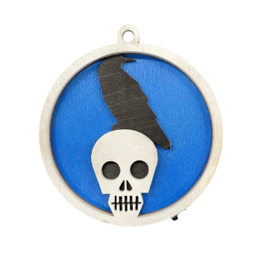 Skull 3D Laser Cut Ornament – Baltic Birch Wood Craft Supplies | DIY Wood Ornament Kit HA15 - The Wood Shape Store