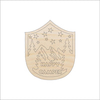 Camping Sign Wood Craft Shape - Laser Cut Baltic Birch Unfinished DIY Wood Art Supplies TRP67 - The Wood Shape Store
