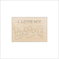Dog Sign Wood Craft Shape - Laser Cut Baltic Birch Unfinished DIY Wood Art Supplies DOG101 - The Wood Shape Store