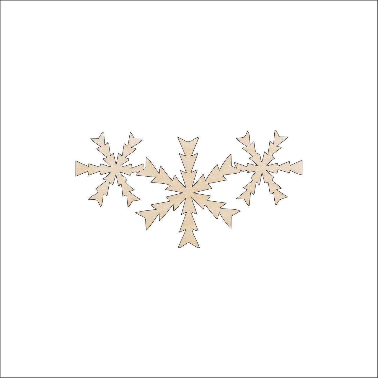 Snowflake Wood Craft Shape - Laser Cut Baltic Birch Unfinished DIY Wood Art Supplies SNW72 - The Wood Shape Store