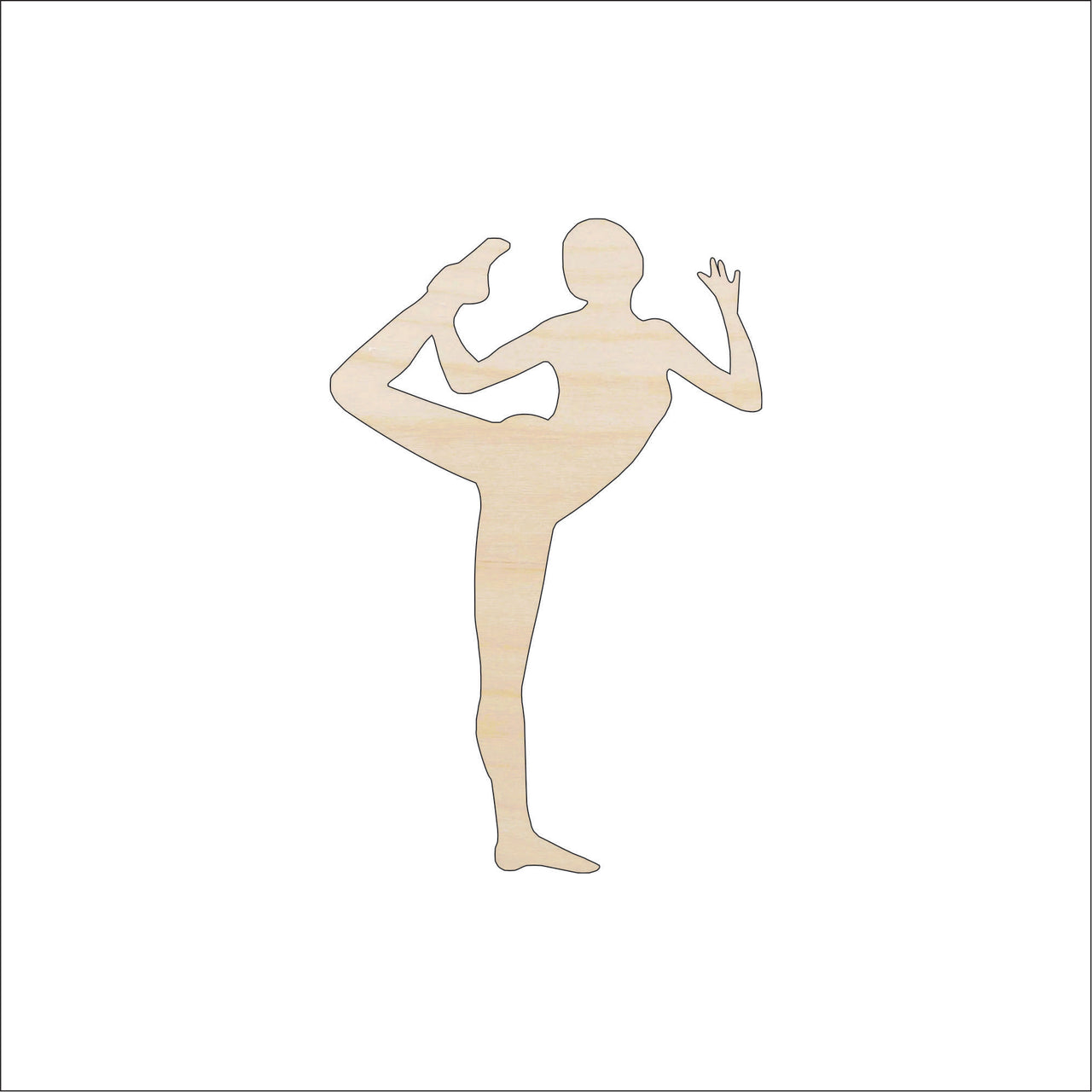Dancer Wood Craft Shape - Laser Cut Baltic Birch Unfinished DIY Wood Art Supplies SPT145 - The Wood Shape Store