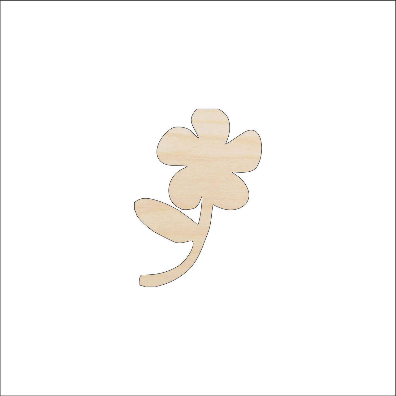 Flower Wood Craft Shape Laser Cut Out and Unfinished DIY Craft Supply FLR71 - The Wood Shape Store