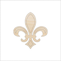 Fleur de Lis Wood Craft Shape - Laser Cut Baltic Birch Unfinished DIY Wood Art Supplies DSN79 - The Wood Shape Store