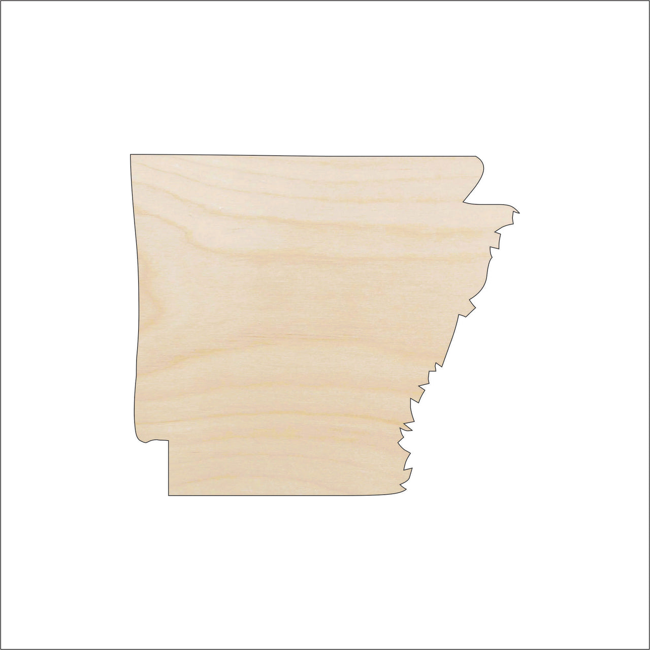 Arkansas Wood Craft Shape - Laser Cut Baltic Birch Unfinished DIY Wood Art Supplies STAT52 - The Wood Shape Store