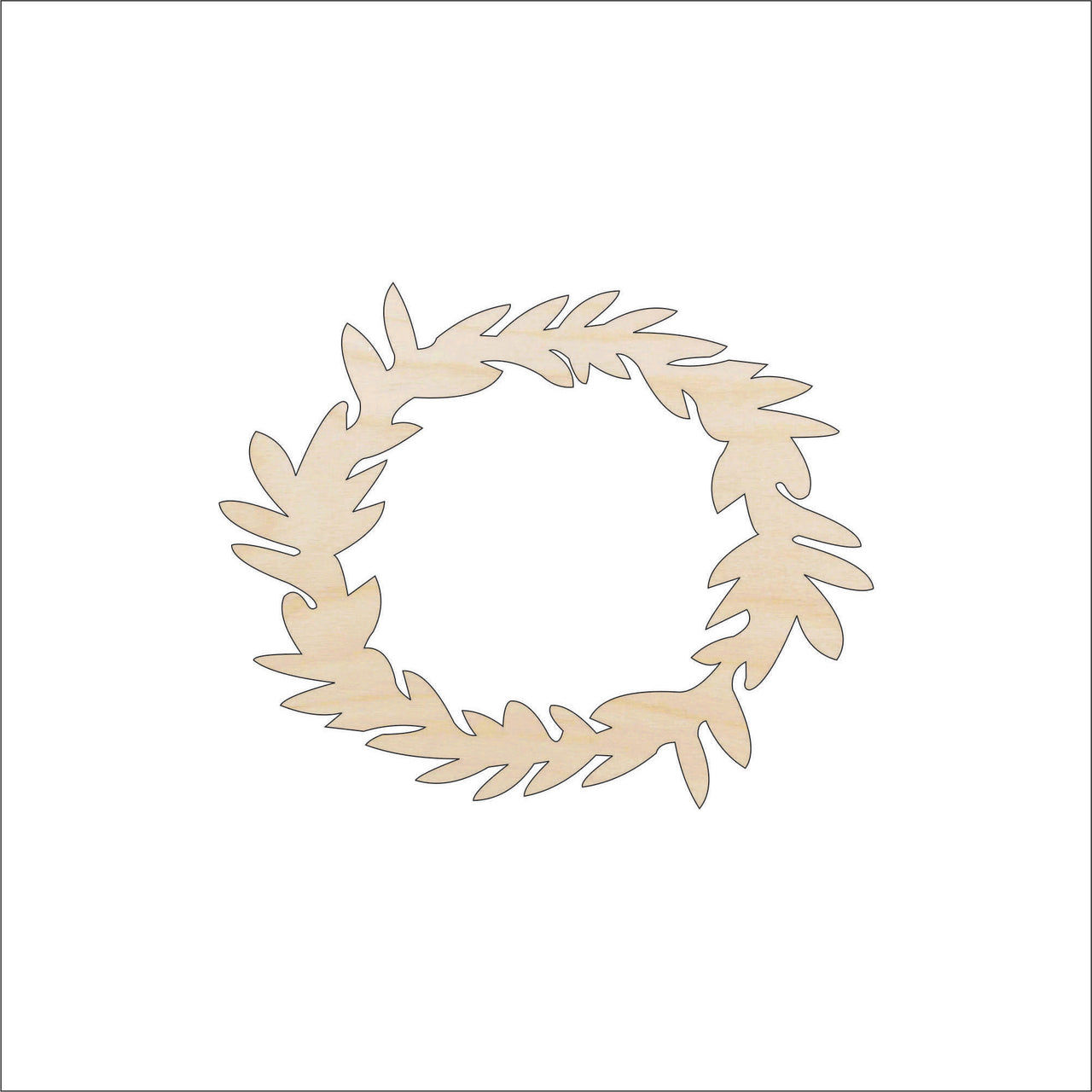 Wreath Wood Craft Shape - Laser Cut Baltic Birch Unfinished DIY Wood Art Supplies TRE89 - The Wood Shape Store