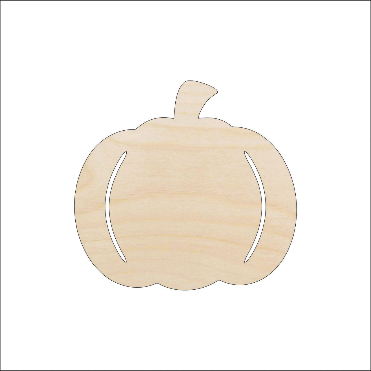 Pumpkin Wood Craft Shape - Laser Cut Baltic Birch Unfinished DIY Wood Art Supplies FAL217 - The Wood Shape Store