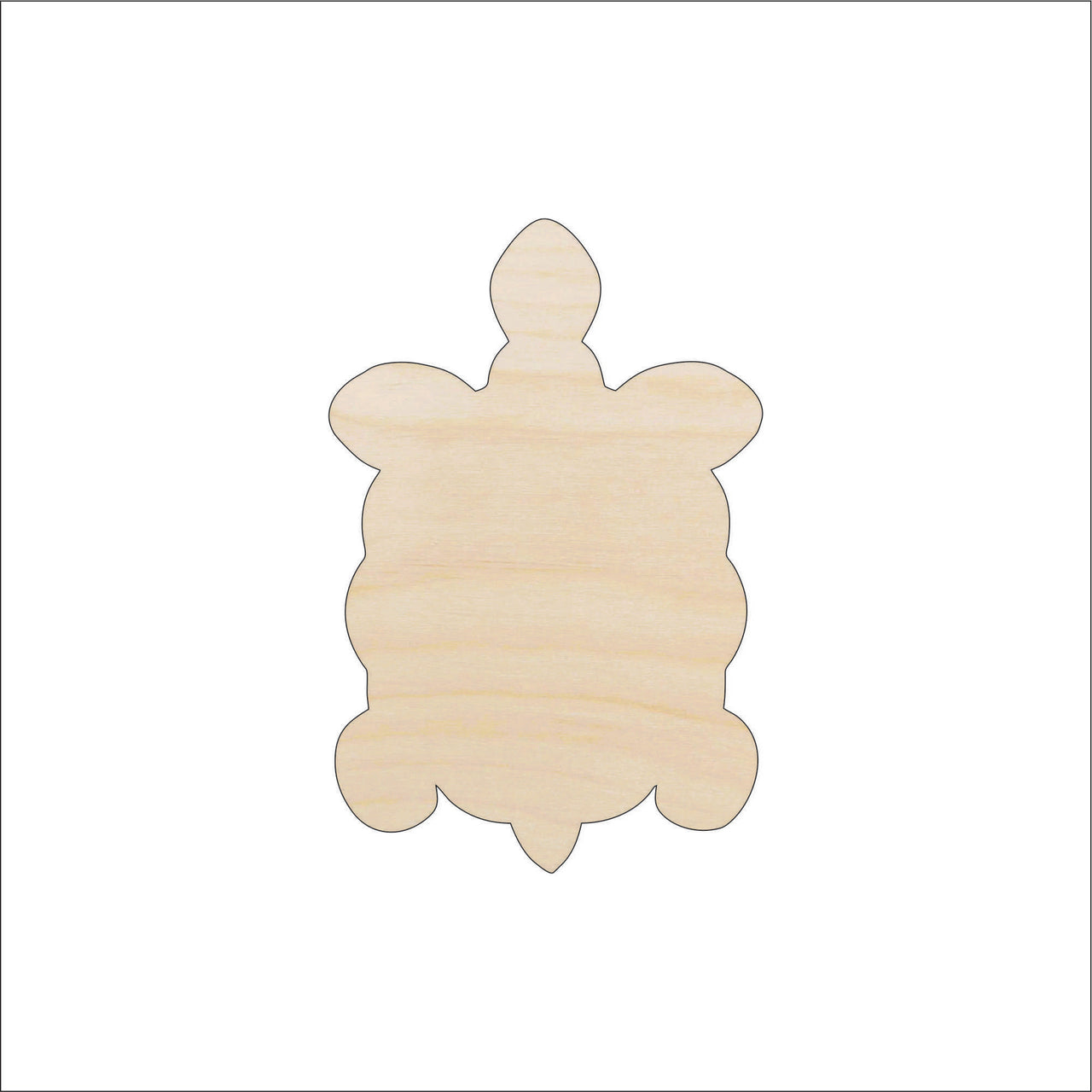 Sea Turtle Wood Craft Shape Laser Cut Out and Unfinished DIY Craft Supply REP75 - The Wood Shape Store