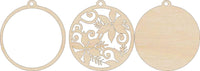 Flower 3D Laser Cut Ornament – Baltic Birch Wood Craft Supplies | DIY Wood Ornament Kit XM39 - The Wood Shape Store