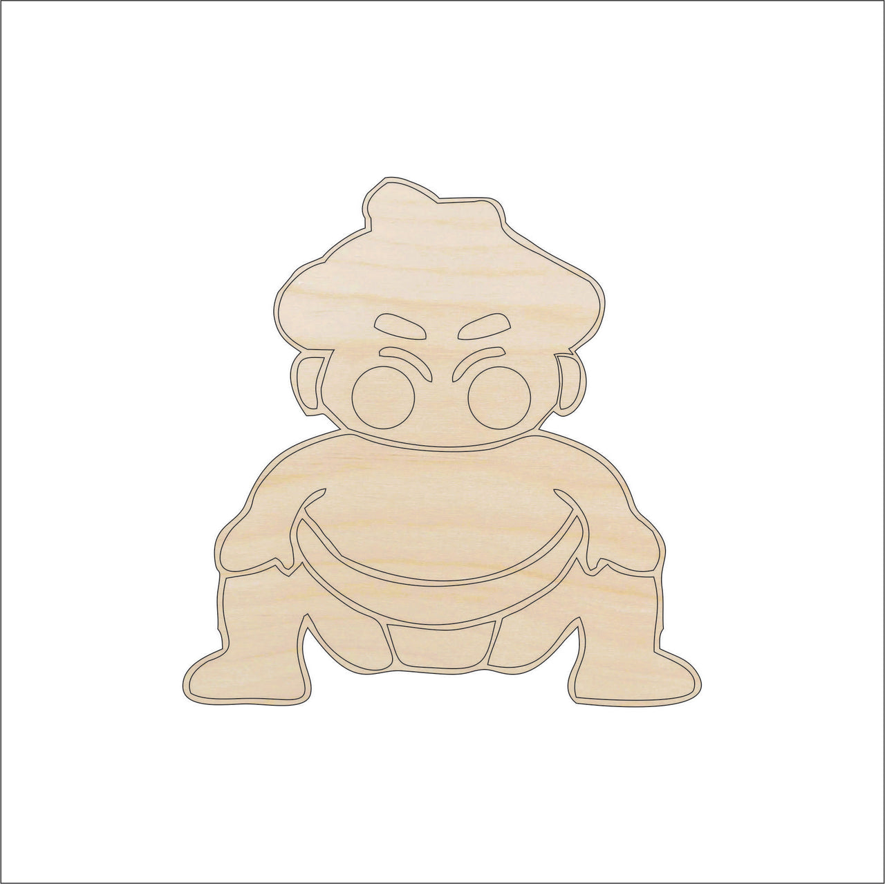 Wrestling Wood Craft Shape - Laser Cut Baltic Birch Unfinished DIY Wood Art Supplies PPL43 - The Wood Shape Store