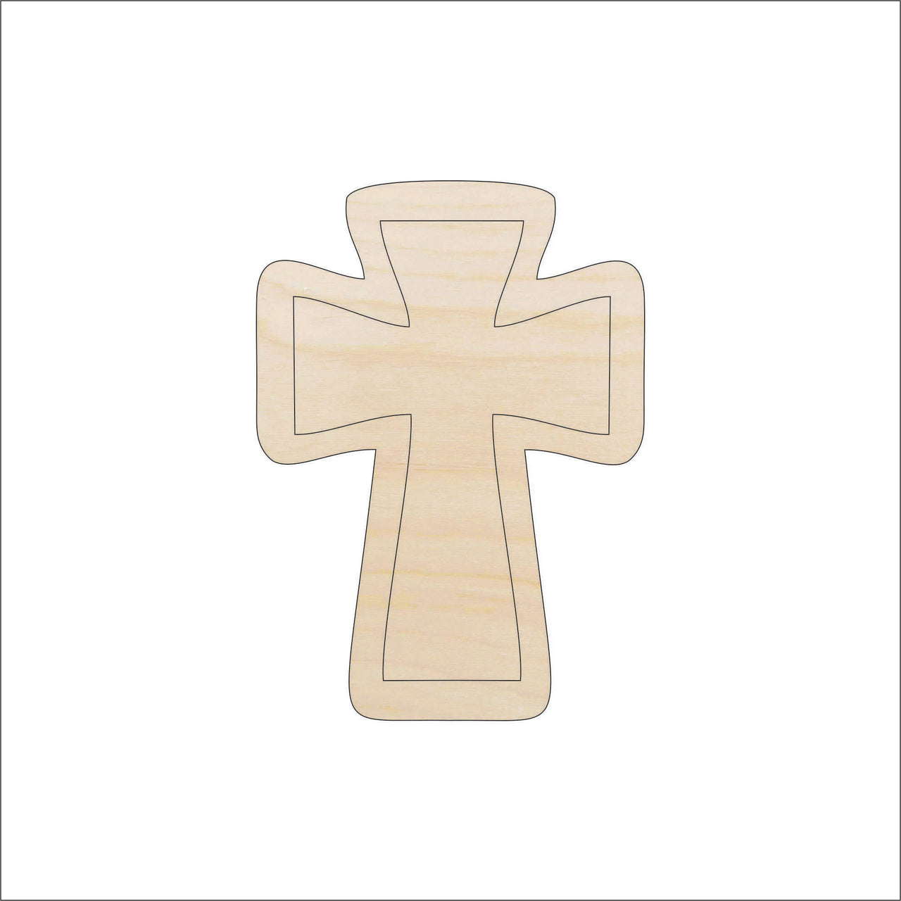 Cross Wood Craft Shape Laser Cut Out and Unfinished DIY Craft SupplyREL94 - The Wood Shape Store