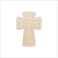 Cross Wood Craft Shape Laser Cut Out and Unfinished DIY Craft SupplyREL94 - The Wood Shape Store