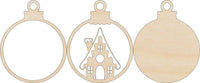 House 3D Laser Cut Ornament – Baltic Birch Wood Craft Supplies | DIY Wood Ornament Kit XM54 - The Wood Shape Store