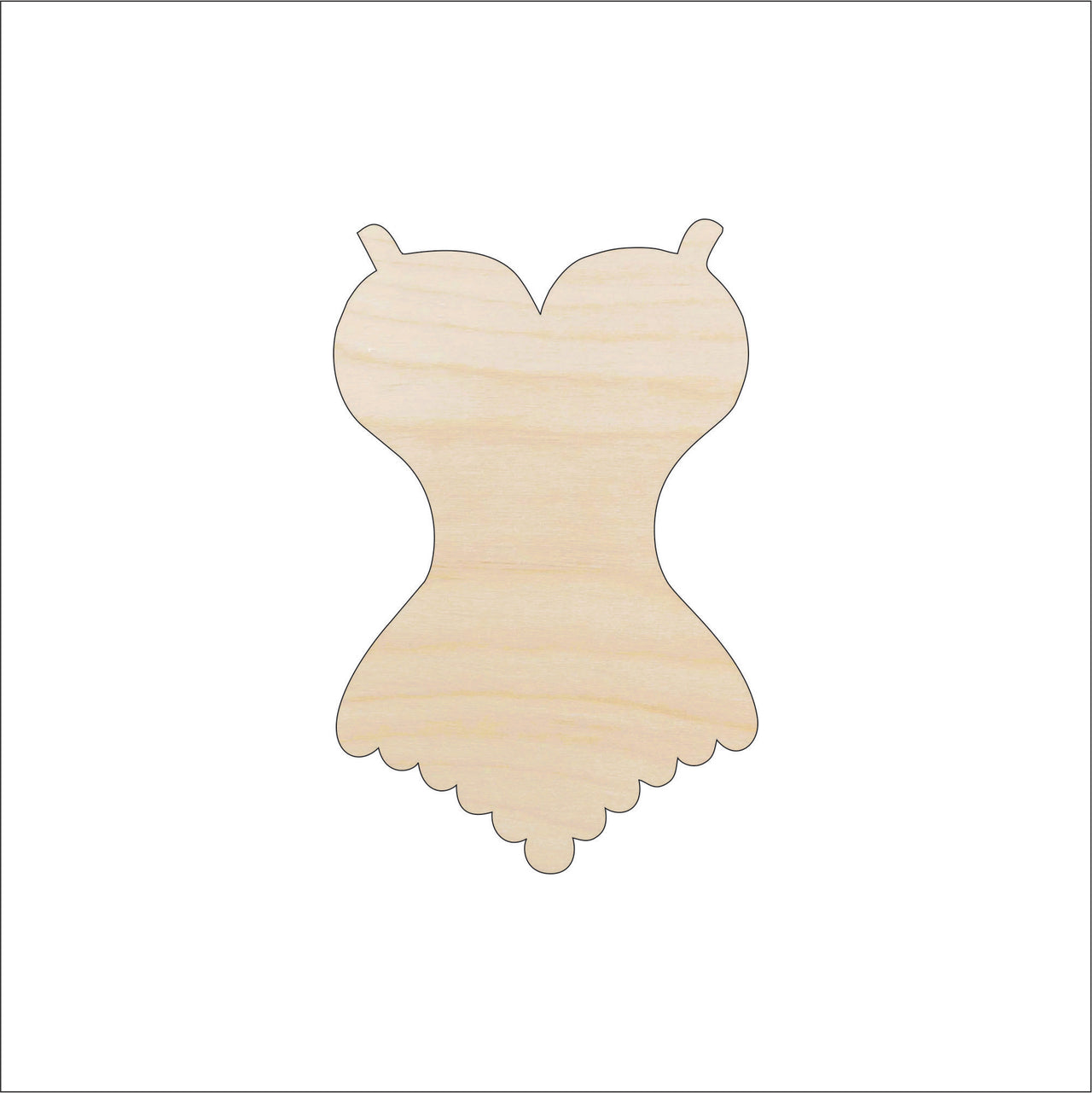 Corset Wood Craft Shape - Laser Cut Baltic Birch Unfinished DIY Wood Art Supplies CLT49 - The Wood Shape Store