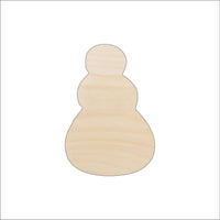 Snowman Wood Craft Shape - Laser Cut Baltic Birch Unfinished DIY Wood Art Supplies XMS107 - The Wood Shape Store