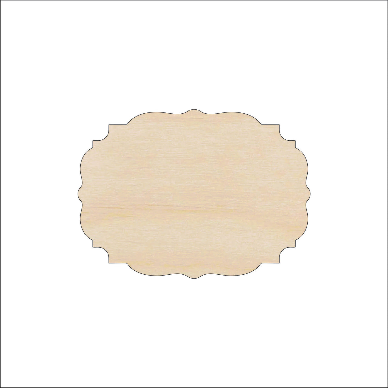 Plaque Wood Craft Shape - Laser Cut Baltic Birch Unfinished DIY Wood Art Supplies BSC54 - The Wood Shape Store