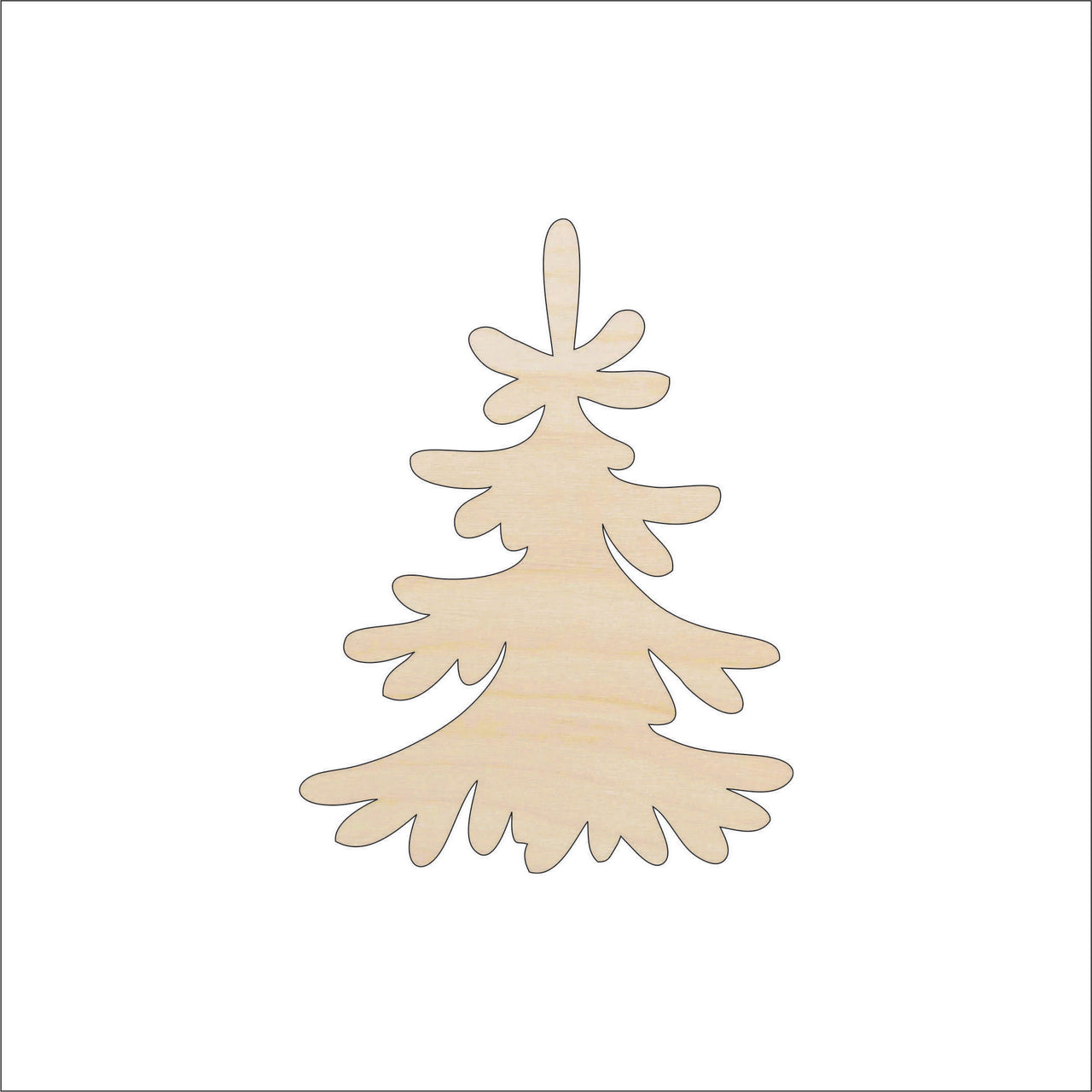 Tree Wood Craft Shape - Laser Cut Baltic Birch Unfinished DIY Wood Art Supplies TRE86 - The Wood Shape Store