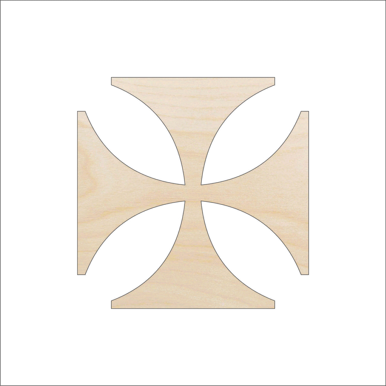 Cross Wood Craft Shape - Laser Cut Baltic Birch Unfinished DIY Wood Art Supplies REL14 - The Wood Shape Store