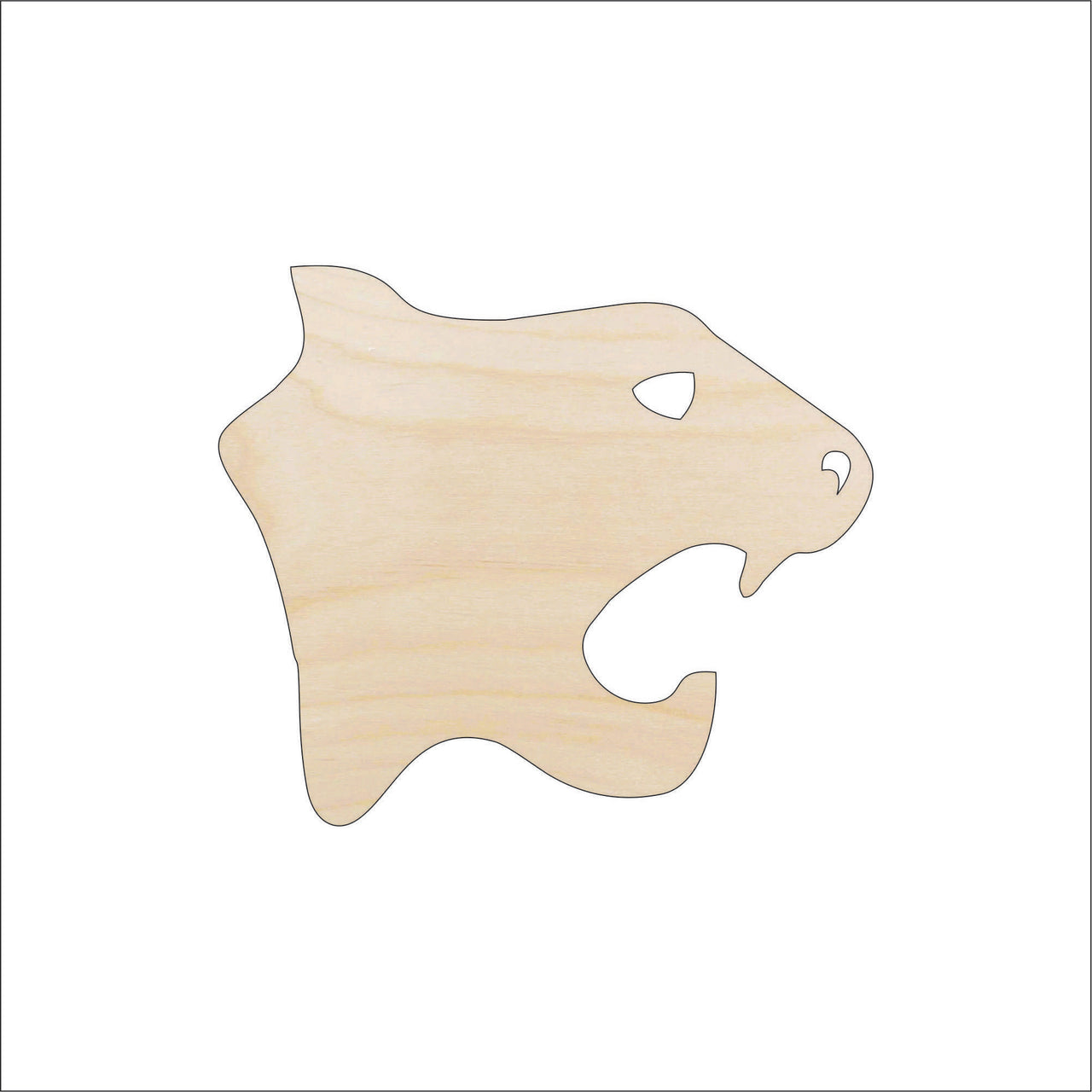 Cat Wood Craft Shape - Laser Cut Baltic Birch Unfinished DIY Wood Art Supplies CAT18 - The Wood Shape Store