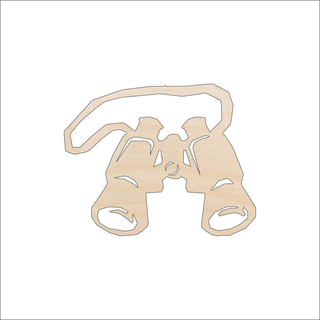 Binoculars Wood Craft Shape - Laser Cut Baltic Birch Unfinished DIY Wood Art Supplies TRP24 - The Wood Shape Store