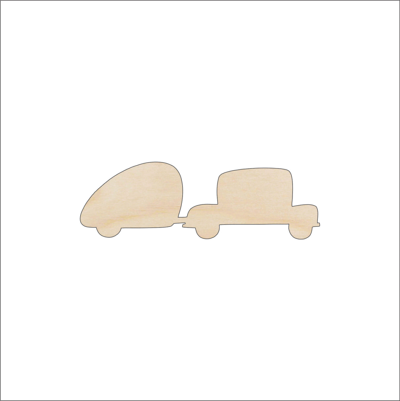 Camper Wood Craft Shape - Laser Cut Baltic Birch Unfinished DIY Wood Art Supplies CAR38 - The Wood Shape Store