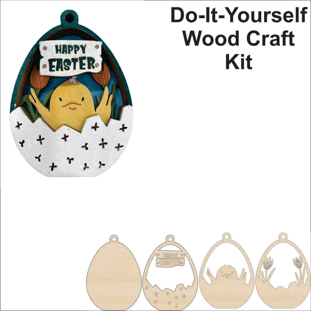 Bird 3D Laser Cut Ornament – Baltic Birch Wood Craft Supplies | DIY Wood Ornament Kit ES62 - The Wood Shape Store