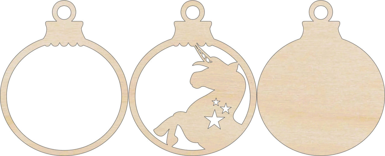 Unicorn 3D Laser Cut Ornament – Baltic Birch Wood Craft Supplies | DIY Wood Ornament Kit MY3 - The Wood Shape Store