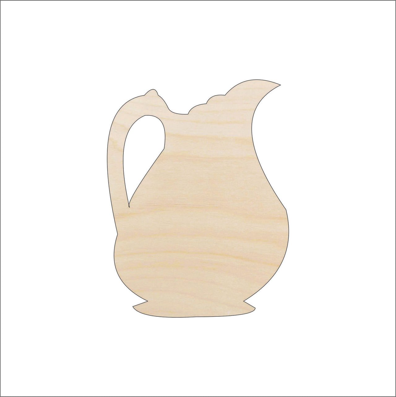Vase Wood Craft Shape - Laser Cut Baltic Birch Unfinished DIY Wood Art Supplies FOD172 - The Wood Shape Store