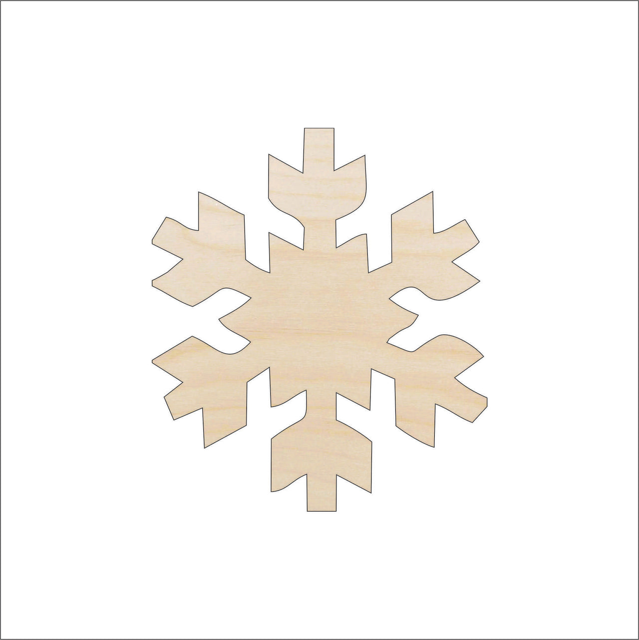 Snowflake Wood Craft Shape - Laser Cut Baltic Birch Unfinished DIY Wood Art Supplies SNW7 - The Wood Shape Store