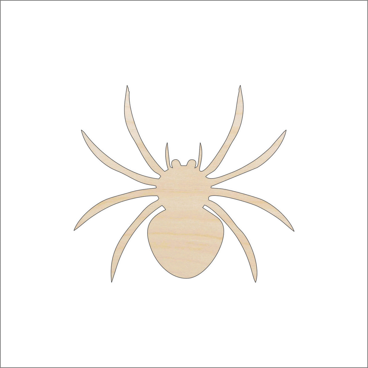 Spider Wood Craft Shape - Laser Cut Baltic Birch Unfinished DIY Wood Art Supplies BUG77 - The Wood Shape Store
