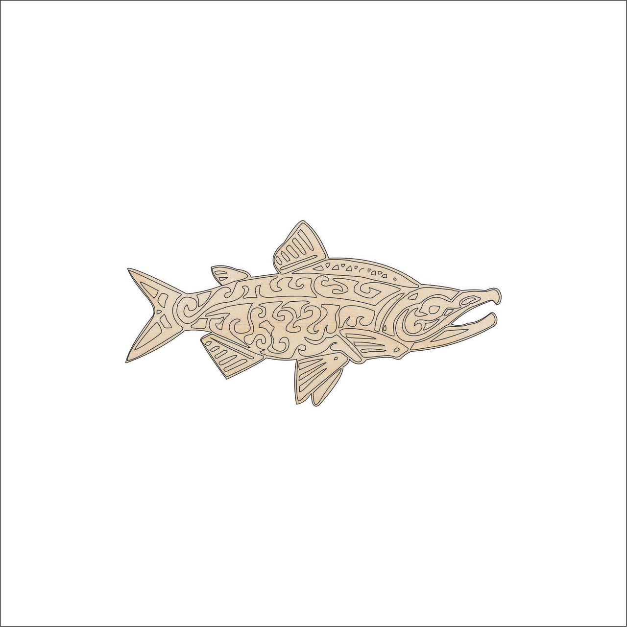 Fish Wood Craft Shape - Laser Cut Baltic Birch Unfinished DIY Wood Art Supplies FSH77 - The Wood Shape Store