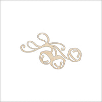 Jingle Bells Wood Craft Shape - Laser Cut Baltic Birch Unfinished DIY Wood Art Supplies XMS155 - The Wood Shape Store