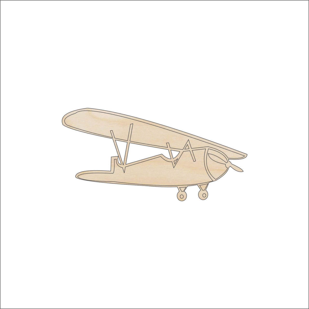 Airplane Wood Craft Shape - Laser Cut Baltic Birch Unfinished DIY Wood Art Supplies PLN13 - The Wood Shape Store