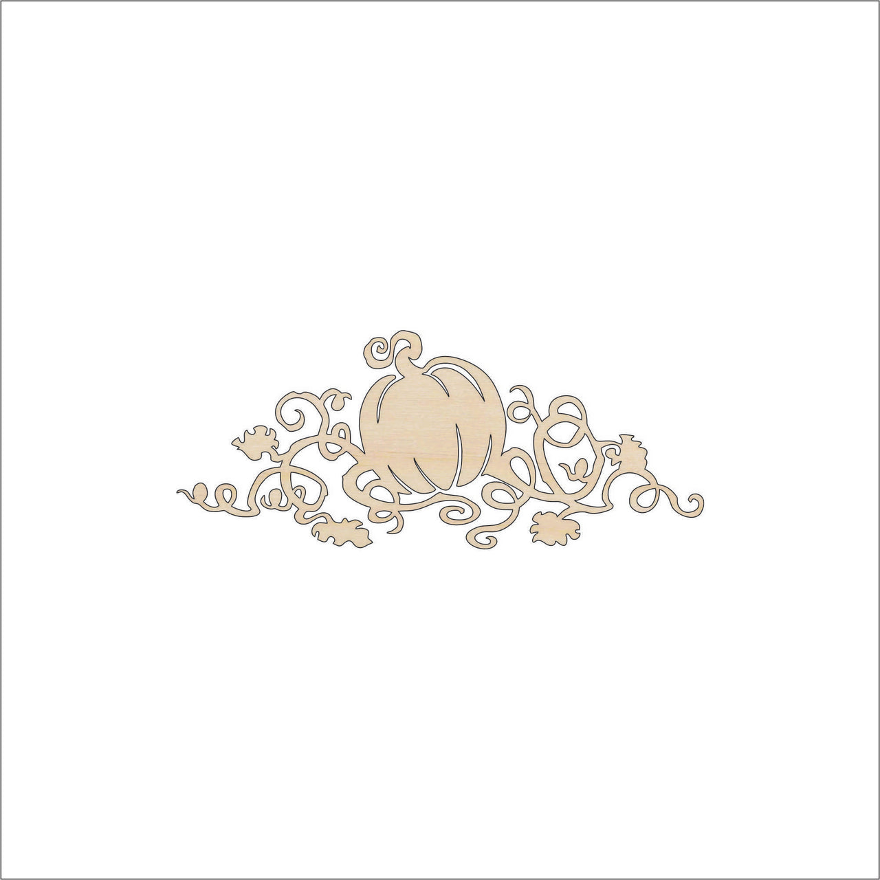 Pumpkin Wood Craft Shape - Laser Cut Baltic Birch Unfinished DIY Wood Art Supplies FAL160 - The Wood Shape Store