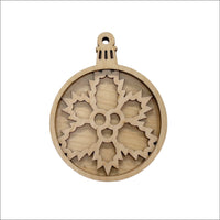 Snowflake 3D Laser Cut Ornament – Baltic Birch Wood Craft Supplies | DIY Wood Ornament Kit XM4 - The Wood Shape Store