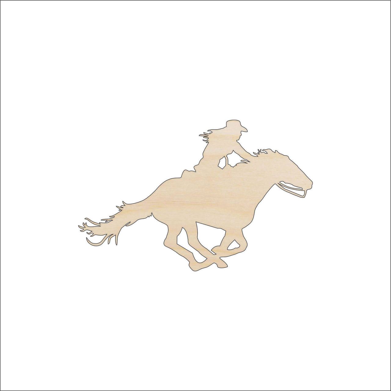 Horse Wood Craft Shape - Laser Cut Baltic Birch Unfinished DIY Wood Art Supplies HRS83 - The Wood Shape Store