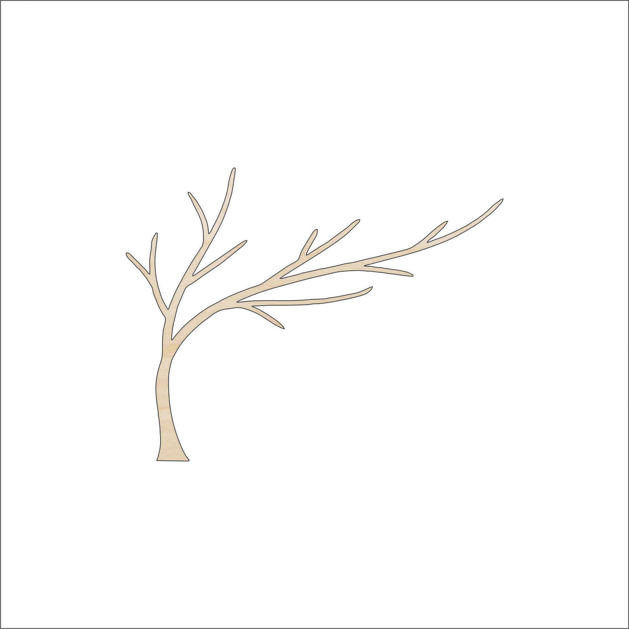 Tree Wood Craft Shape - Laser Cut Baltic Birch Unfinished DIY Wood Art Supplies TRE99 - The Wood Shape Store