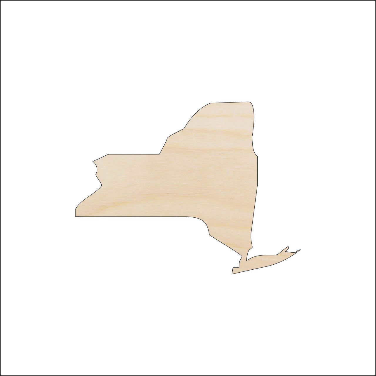 New York Wood Craft Shape - Laser Cut Baltic Birch Unfinished DIY Wood Art Supplies STAT80 - The Wood Shape Store
