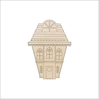 House Wood Craft Shape - Laser Cut Baltic Birch Unfinished DIY Wood Art Supplies BLD116 - The Wood Shape Store